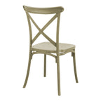 Καρέκλα Crossie στοιβαζόμενη pp σε απόχρωση cappucino 41x46x84εκ