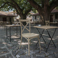 Καρέκλα Crossie στοιβαζόμενη pp σε απόχρωση cappucino 41x46x84εκ