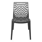 Καρέκλα στοιβαζόμενη Hush pp σε ανθρακί απόχρωση 41x53x80.5εκ