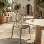 Καρέκλα στοιβαζόμενη Hush pp σε cappuccino απόχρωση 41x53x80.5εκ