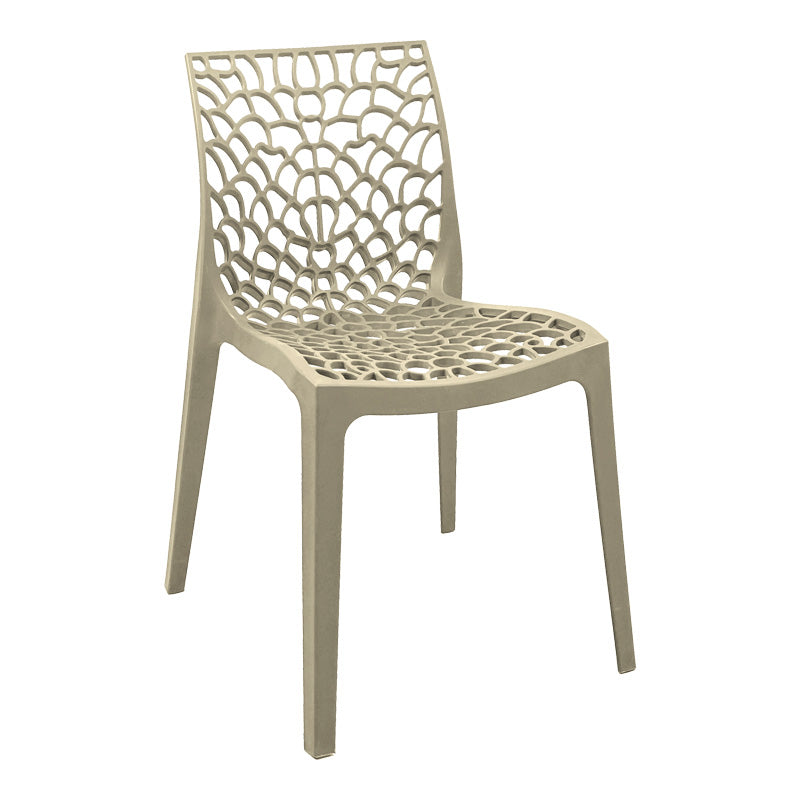 Καρέκλα στοιβαζόμενη Hush pp σε cappuccino απόχρωση 41x53x80.5εκ