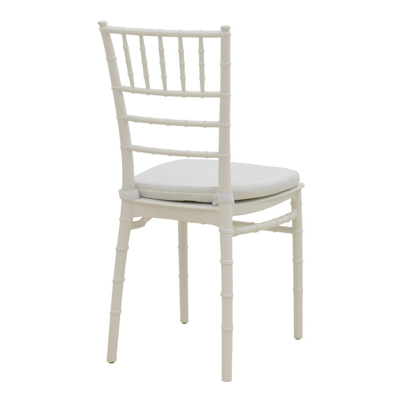 Καρέκλα Tiffany με μαξιλάρι pp σε λευκή απόχρωση 40x40x88εκ