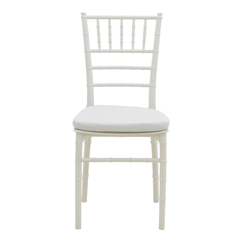 Καρέκλα Tiffany με μαξιλάρι pp σε λευκή απόχρωση 40x40x88εκ