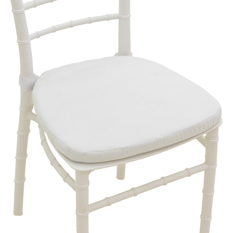 Καρέκλα Tiffany με μαξιλάρι pp σε λευκή απόχρωση 40x40x88εκ