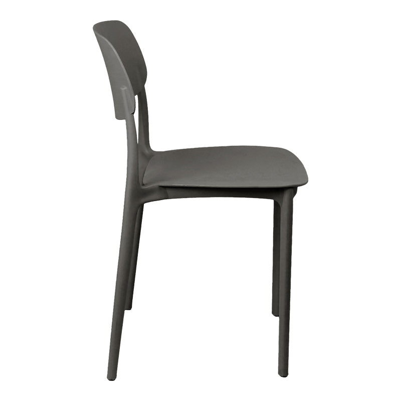 Καρέκλα Berdian στοιβαζόμενη pp σε ανθρακί απόχρωση 38x49x79εκ