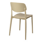 Καρέκλα Berdian στοιβαζόμενη pp σε cappuccino απόχρωση 38x49x79εκ