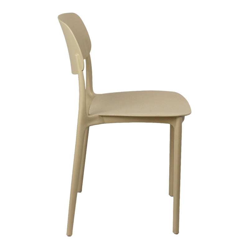 Καρέκλα Berdian στοιβαζόμενη pp σε cappuccino απόχρωση 38x49x79εκ