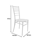 Καρέκλα Tiffany Ι pp σε λευκή απόχρωση 38.5x46.5x87εκ