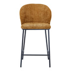 Σκαμπό μπαρ Karg camel ύφασμα-πόδι μαύρο μέταλλο 49x46x93εκ