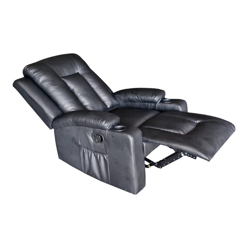 Πολυθρόνα relax Gessel PU σε μαύρη απόχρωση 80x90x98εκ