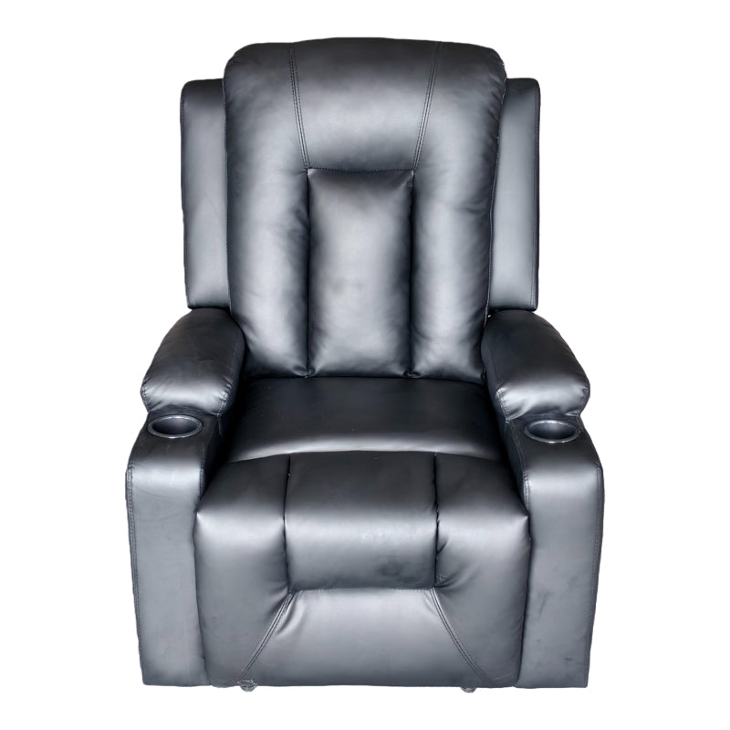 Πολυθρόνα relax Gessel PU σε μαύρη απόχρωση 80x90x98εκ
