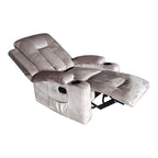 Πολυθρόνα relax Gessel βελούδο σε γκρι απόχρωση 80x90x98εκ