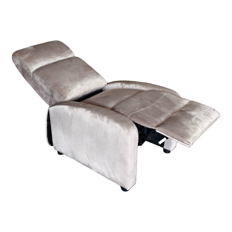 Πολυθρόνα relax Norva βελούδο σε γκρι απόχρωση 68.5x86x100εκ