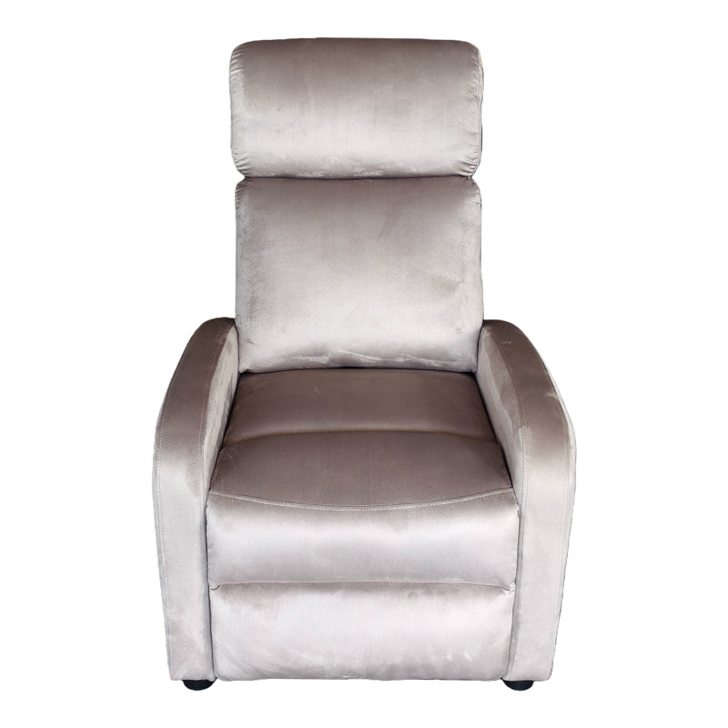 Πολυθρόνα relax Norva βελούδο σε γκρι απόχρωση 68.5x86x100εκ