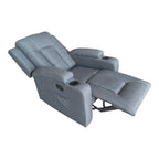 Πολυθρόνα relax με μηχανισμό massage Gessel ανθρακί ύφασμα 80x90x98εκ
