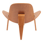 Πολυθρόνα Vilma PU μαύρο- plywood καρυδί 90x76.5x74.5εκ