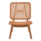 Πολυθρόνα Viborg φυσικό teak ξύλο-φυσικό rattan 60x75x87εκ