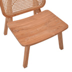 Πολυθρόνα Viborg φυσικό teak ξύλο-φυσικό rattan 60x75x87εκ