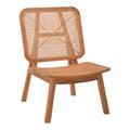 Πολυθρόνα Viborg φυσικό teak ξύλο-φυσικό rattan 60x75x87εκ