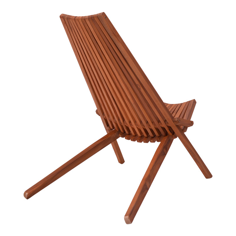 Πολυθρόνα Phoenox πτυσσόμενη φυσικό teak ξύλο 65x90x87εκ