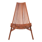 Πολυθρόνα Phoenox πτυσσόμενη φυσικό teak ξύλο 65x90x87εκ