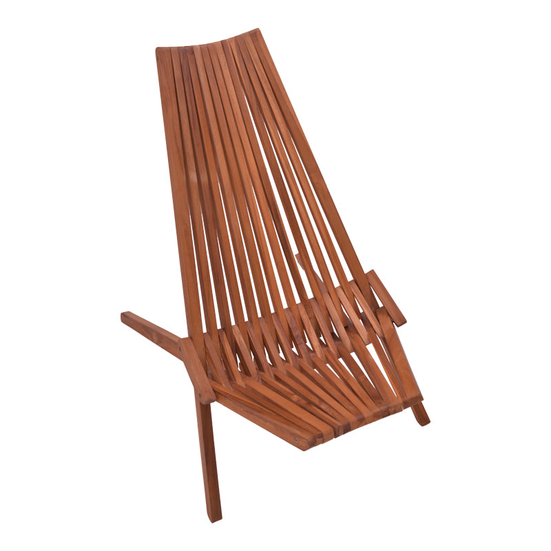 Πολυθρόνα Phoenox πτυσσόμενη φυσικό teak ξύλο 65x90x87εκ