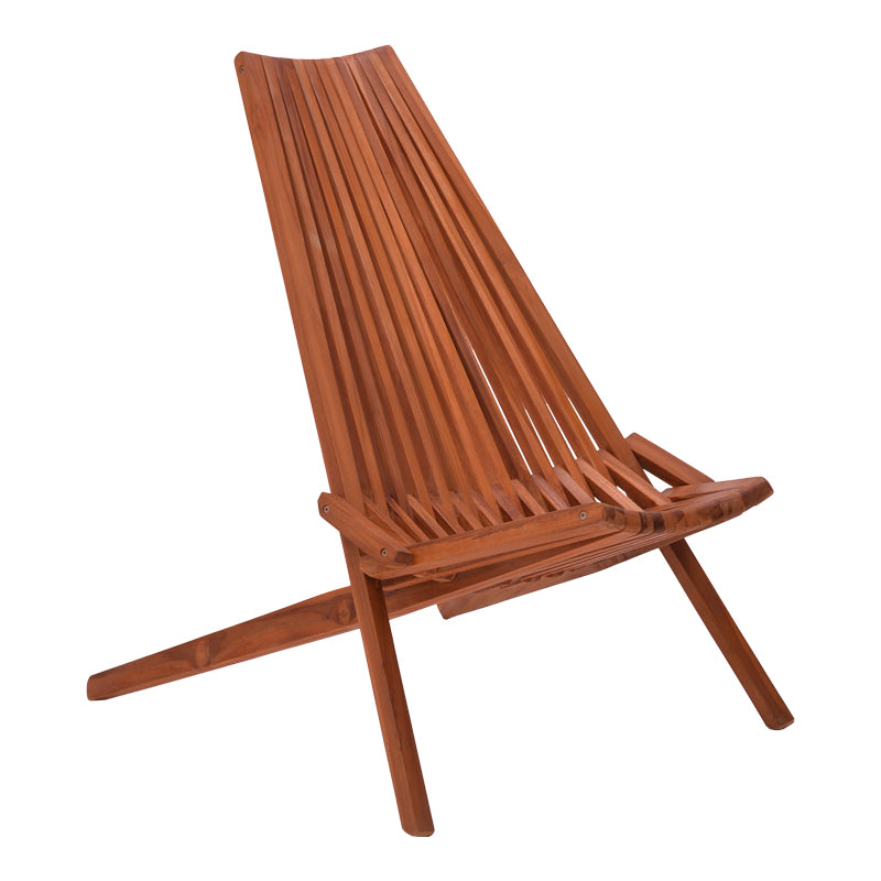Πολυθρόνα Phoenox πτυσσόμενη φυσικό teak ξύλο 65x90x87εκ