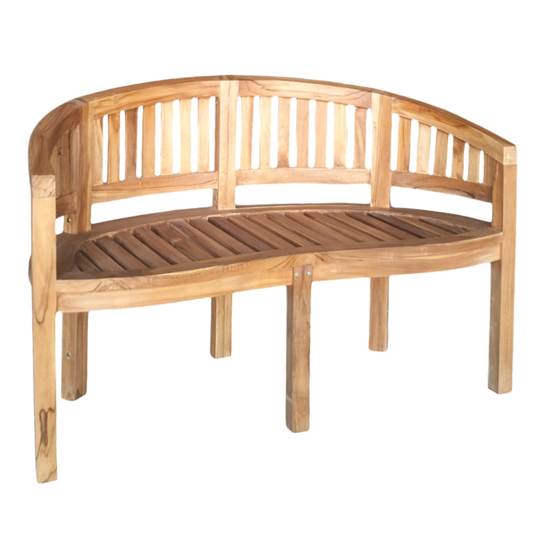 Καναπές διθέσιος Coren φυσικό teak ξύλο 130x61x87εκ