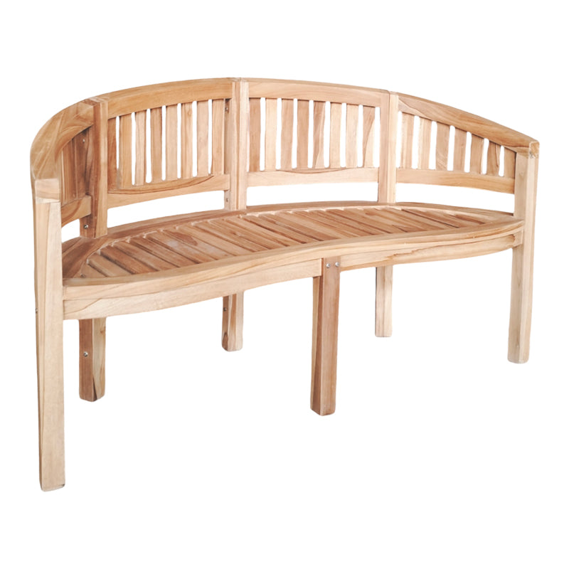 Καναπές τριθέσιος Coren φυσικό teak ξύλο 150x61x87εκ