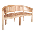 Καναπές τριθέσιος Coren φυσικό teak ξύλο 150x61x87εκ