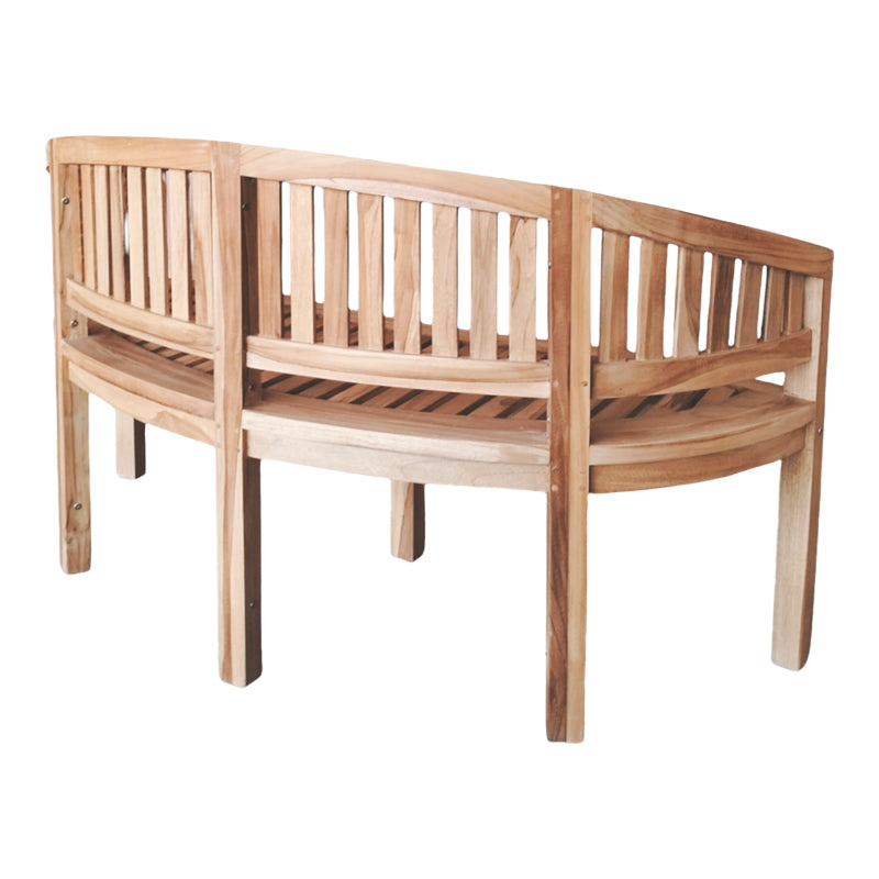 Καναπές τριθέσιος Coren φυσικό teak ξύλο 150x61x87εκ