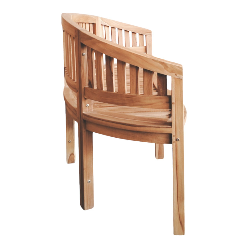 Καναπές τριθέσιος Coren φυσικό teak ξύλο 150x61x87εκ