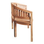 Καναπές τριθέσιος Coren φυσικό teak ξύλο 150x61x87εκ