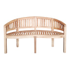 Καναπές τριθέσιος Coren φυσικό teak ξύλο 150x61x87εκ