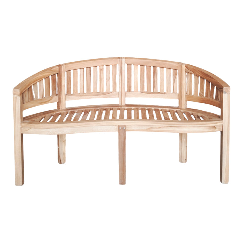 Καναπές τριθέσιος Coren φυσικό teak ξύλο 150x61x87εκ