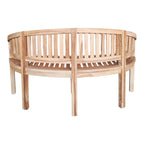 Καναπές τριθέσιος Coren φυσικό teak ξύλο 150x61x87εκ