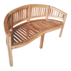 Καναπές τριθέσιος Coren φυσικό teak ξύλο 150x61x87εκ
