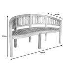 Καναπές τριθέσιος Coren φυσικό teak ξύλο 150x61x87εκ
