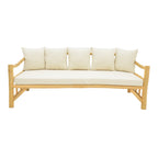 Καναπές Roziana φυσικό teak ξύλο 210x100x80εκ
