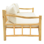Καναπές Roziana φυσικό teak ξύλο 210x100x80εκ