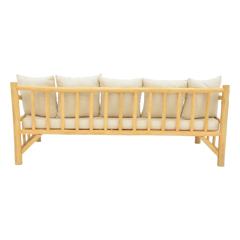 Καναπές Roziana φυσικό teak ξύλο 210x100x80εκ