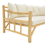 Καναπές Roziana φυσικό teak ξύλο 210x100x80εκ