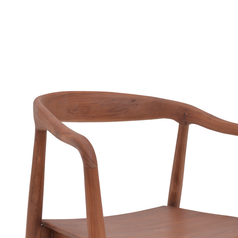 Πολυθρόνα Zonge σκελετός teak ξύλο σε καρυδί απόχρωση 54x57x76εκ