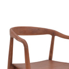 Πολυθρόνα Zonge σκελετός teak ξύλο σε καρυδί απόχρωση 54x57x76εκ