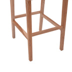 Σκαμπό μπαρ μεσαίου ύψους Sponze teak ξύλο-φυσικό rattan σε φυσική απόχρωση 40x47x89εκ