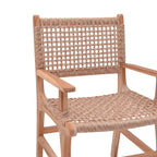 Πολυθρόνα Sponze σκελετός teak ξύλο- pe σχοινί σε φυσική απόχρωση 54x60x86εκ