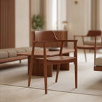 Πολυθρόνα Jambene teak ξύλο σε καρυδί απόχρωση 57x54x79εκ