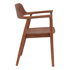 Πολυθρόνα Jambene teak ξύλο σε καρυδί απόχρωση 57x54x79εκ