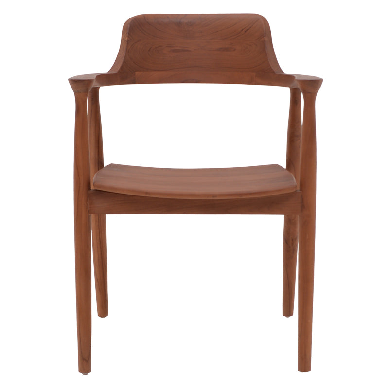 Πολυθρόνα Jambene teak ξύλο σε καρυδί απόχρωση 57x54x79εκ