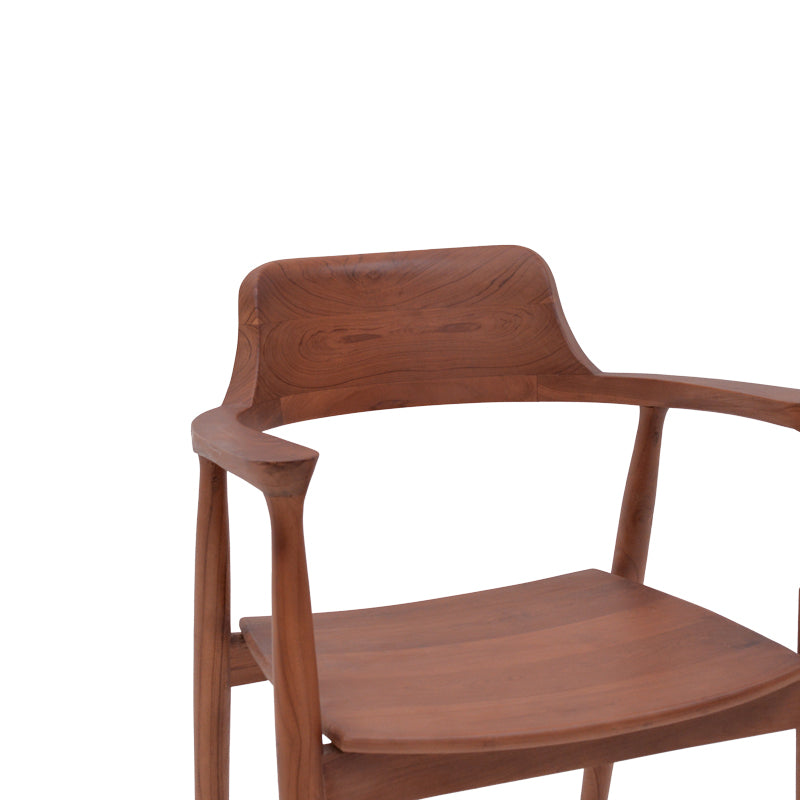 Πολυθρόνα Jambene teak ξύλο σε καρυδί απόχρωση 57x54x79εκ